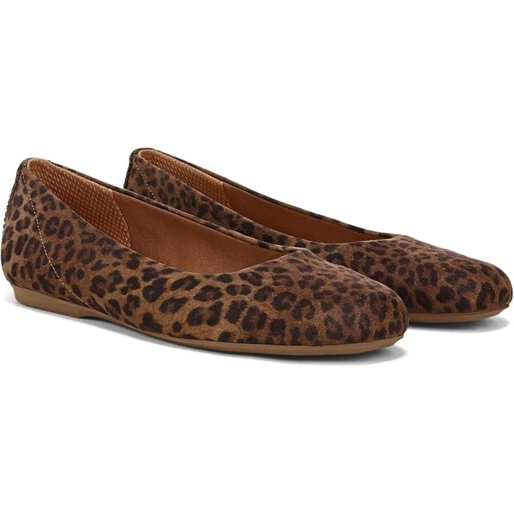 Dr. Scholl's Wexley I0564F6207 Ballet Flat Women's 9 Brown Leopard Slip On PQ456
